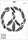 Schablone-Stencil A3 104-5352 Peace aus Federn